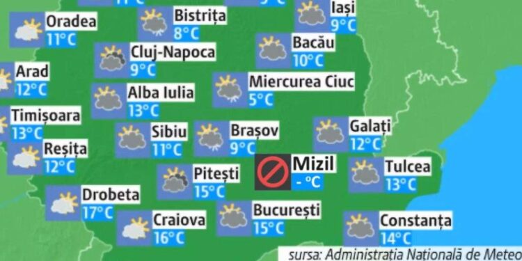 Fenomene meteo extreme în toată ţara, mai puţin la Mizil, unde vremea e oprită pentru reparaţii