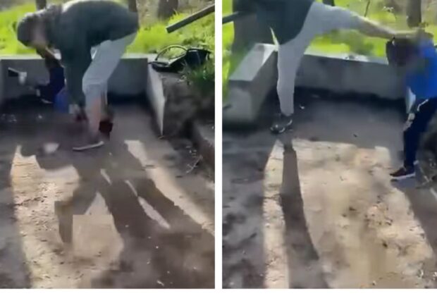 Violență extremă în Bihor: băiețel filmat în timp ce este bătut crunt de un adolescent. Poliţia a deschis dosar penal