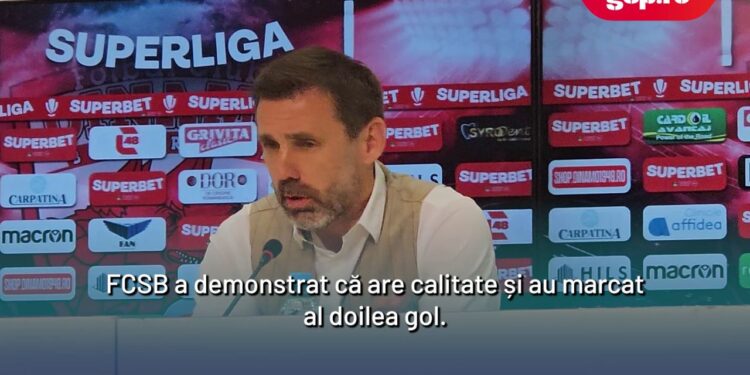 Zeljko Kopic, după înfrângerea cu FCSB din această seară: „Au demonstrat că au calitate, pentru noi faptul că suntem în play-off este un bonus”