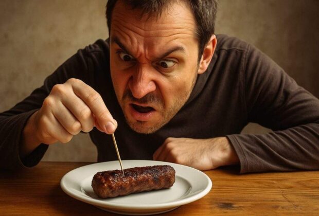 Un român reconstituie anual lupta sf. Gheorghe cu balaurul: înfige o scobitoare într-un mic