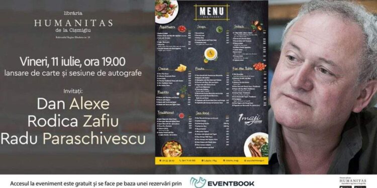 Lansare Humanitas. Scriitorul Dan Alexe a tradus un meniu de restaurant albanez în limba română