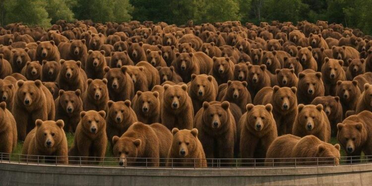 Rezervaţia de la Zărneşti s-ar putea revărsa în orice clipă. Stratul de urşi a atins 4 metri