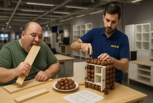 IKEA Caracal, un succes! S-au mâncat 900 de scânduri și s-au montat 70 de dulapuri din chiftele