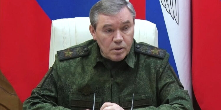 FOTO O hartă filmată în spatele generalului Gherasimov sugerează intenția Rusiei de a ajunge până la granițele României