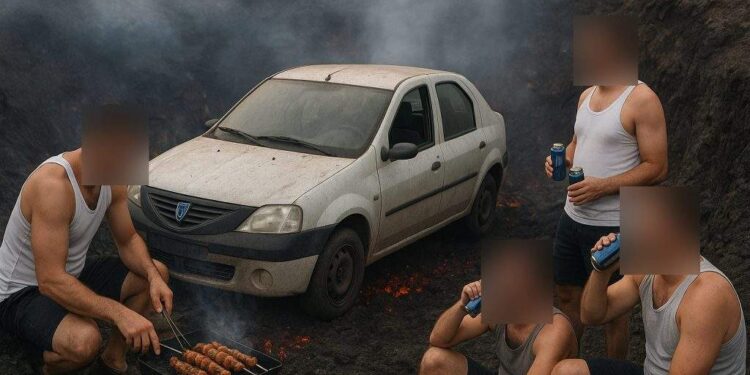 Amara renaşte după dezastru. Azi s-a făcut primul grătar în craterul de 50 de metri