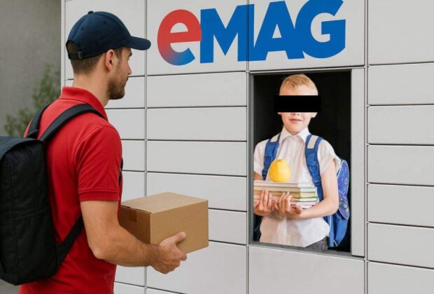 Soluția ideală la traficul de dimineață: bagă copilul în easybox şi îl duce curierul la şcoală