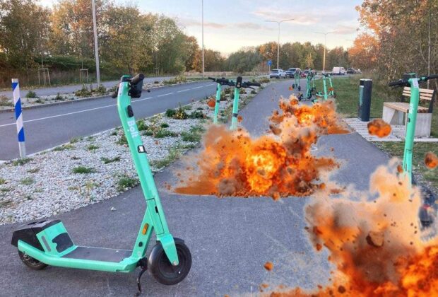 Când nu vin drone de la ruşi, piloţii de F-16 se vor antrena trăgând în trotinete electrice