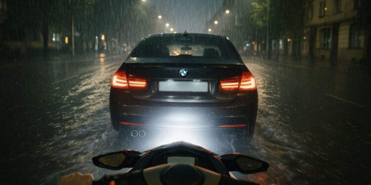 Cocalar cu BMW, umilință supremă în trafic: a primit flash-uri de la un cocalar cu jet ski