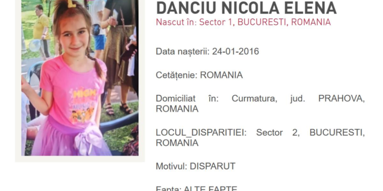 Fetiță de 9 ani dispărută din București! Poliția cere ajutorul urgent al cetățenilor
