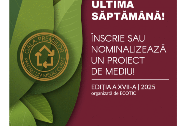 Ultima săptămână de înscrieri la Gala Premiilor pentru un Mediu Curat