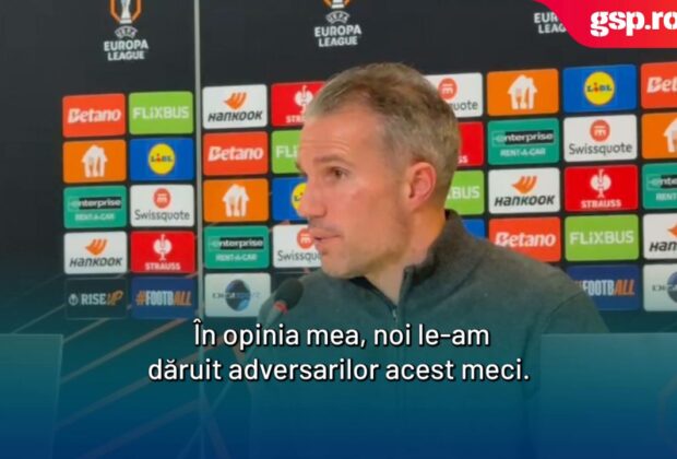 FCSB vs Feyenoord 4-3 » Robin van Persie, după înfrângerea suferită la ultima fază: „În opinia mea, noi le-am dăruit adversarilor acest meci”