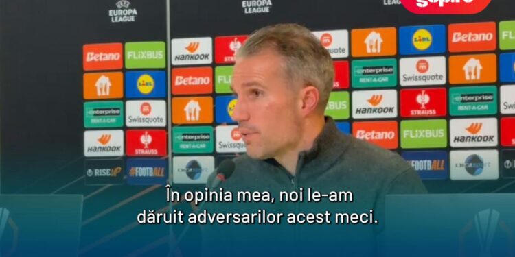 FCSB vs Feyenoord 4-3 » Robin van Persie, după înfrângerea suferită la ultima fază: „În opinia mea, noi le-am dăruit adversarilor acest meci”