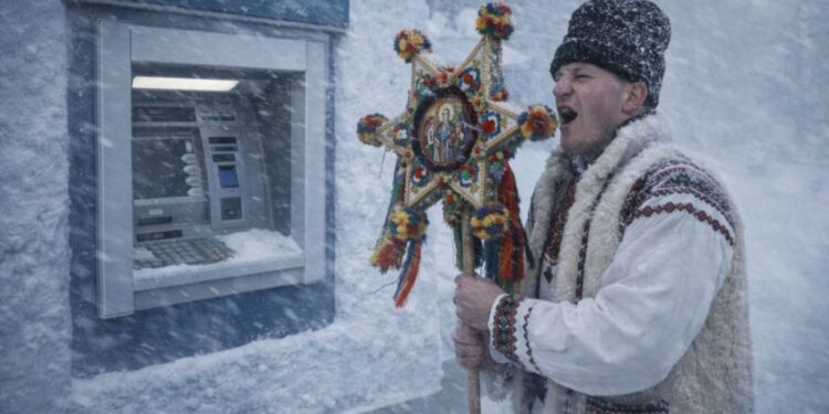 Un caracalean colindă de 5 zile un bancomat și tot speră că-i va da niște bani