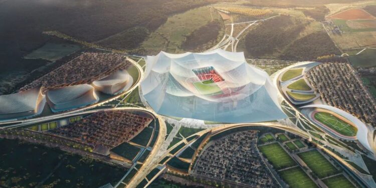 Mega-stadionul care rivalizează cu Santiago Bernabeu pentru finala CM 2030 » Va avea 115.000 de locuri: imagini de pe șantier
