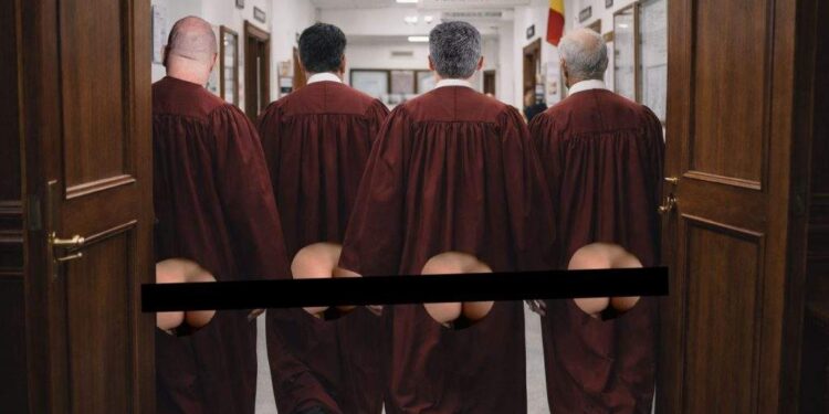 Cei 4 judecători CCR și-au făcut robe speciale, ca să-și arate curul când pleacă din ședințe