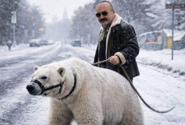 Din cauza gerului, Nuțu Cămătaru a renunțat la tigru și și-a luat un urs polar