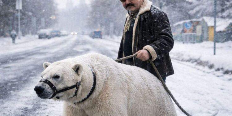 Din cauza gerului, Nuțu Cămătaru a renunțat la tigru și și-a luat un urs polar