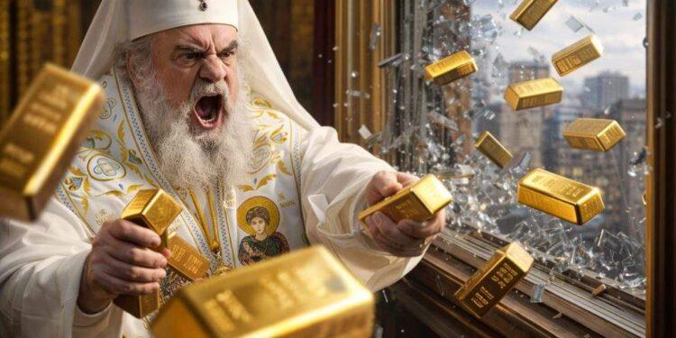 Criză de nervi! Patriarhul aruncă cu lingouri pe geam, nervos că s-a prăbușit prețul aurului