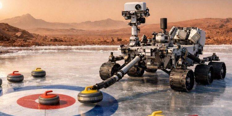Robotul Curlingosity a găsit gheaţă pe Marte şi s-a apucat să o lustruiască