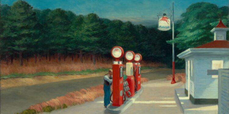 Tabloul „Gas”, de Edward Hopper, ilustrează perfect criza petrolului