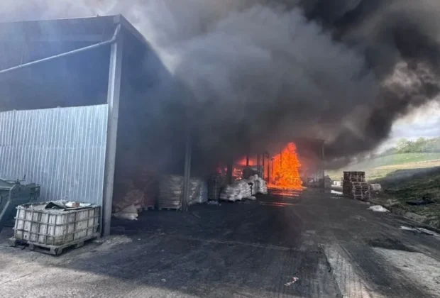 Incendiu puternic în județul Sălaj. A fost emis mesaj Ro-Alert