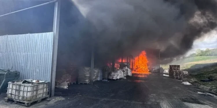 Incendiu puternic în județul Sălaj. A fost emis mesaj Ro-Alert