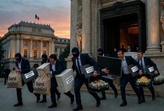 Pesediștii ies de la guvernare cărând disperați ce au mai putut fura din birouri