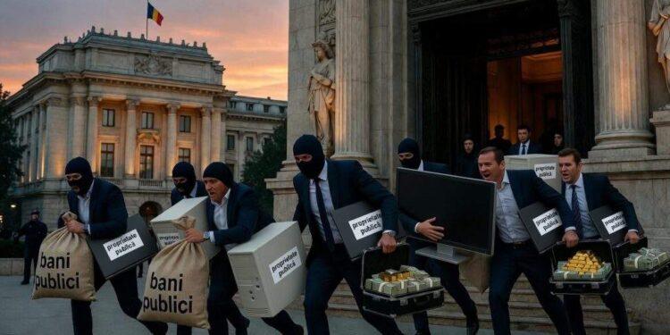 Pesediștii ies de la guvernare cărând disperați ce au mai putut fura din birouri