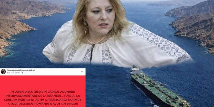 Șoșoacă s-a lăudat că a deschis strâmtoarea Ormuz, dar de fapt doar a lărgit-o