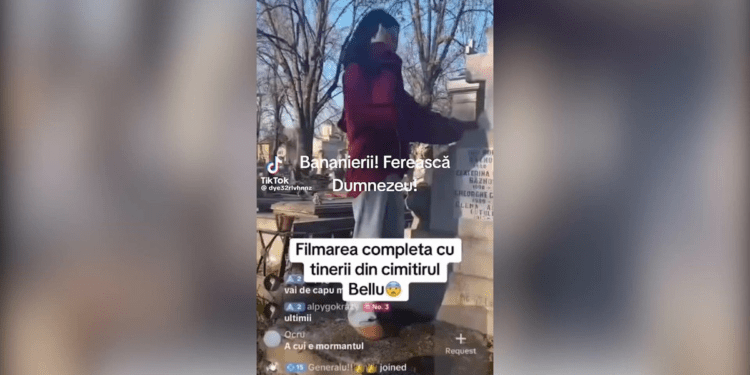 Control judiciar pentru tinerii care au dansat și simulat că fac sex pe mormintele din Cimititul Bellu