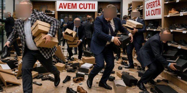 Magazinele de pantofi, luate cu asalt! Acum că e liber la furat, toată lumea caută cutii