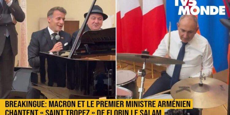 Ce nu s-a văzut la cina lui Macron cu premierul Armeniei! După „La Bohème” au dat-o pe manele