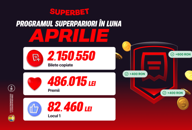 Clubul SuperPariorilor by Superbet, locul în care vrei să fii! SuperPremii te așteaptă în luna ma